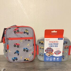 NWT Bentgo Kids Monster Truck Lunch Bag and Lunch Box